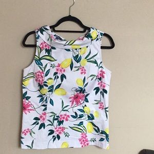 TALBOTS floral sleeveless top